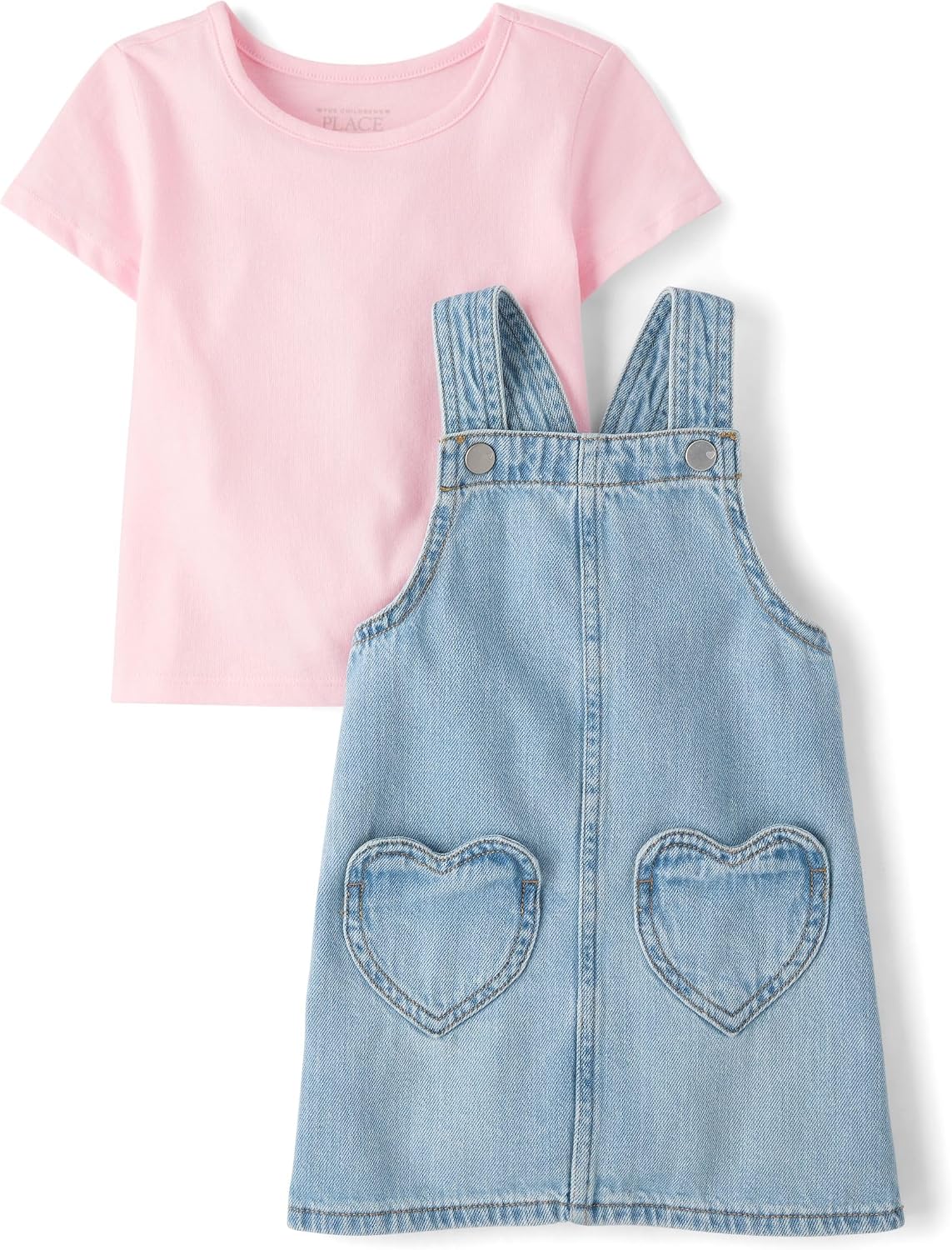 The Children's Place Baby Girls' And Toddler Short Sleeve Top and Skirtall,2-piece Outfit Set