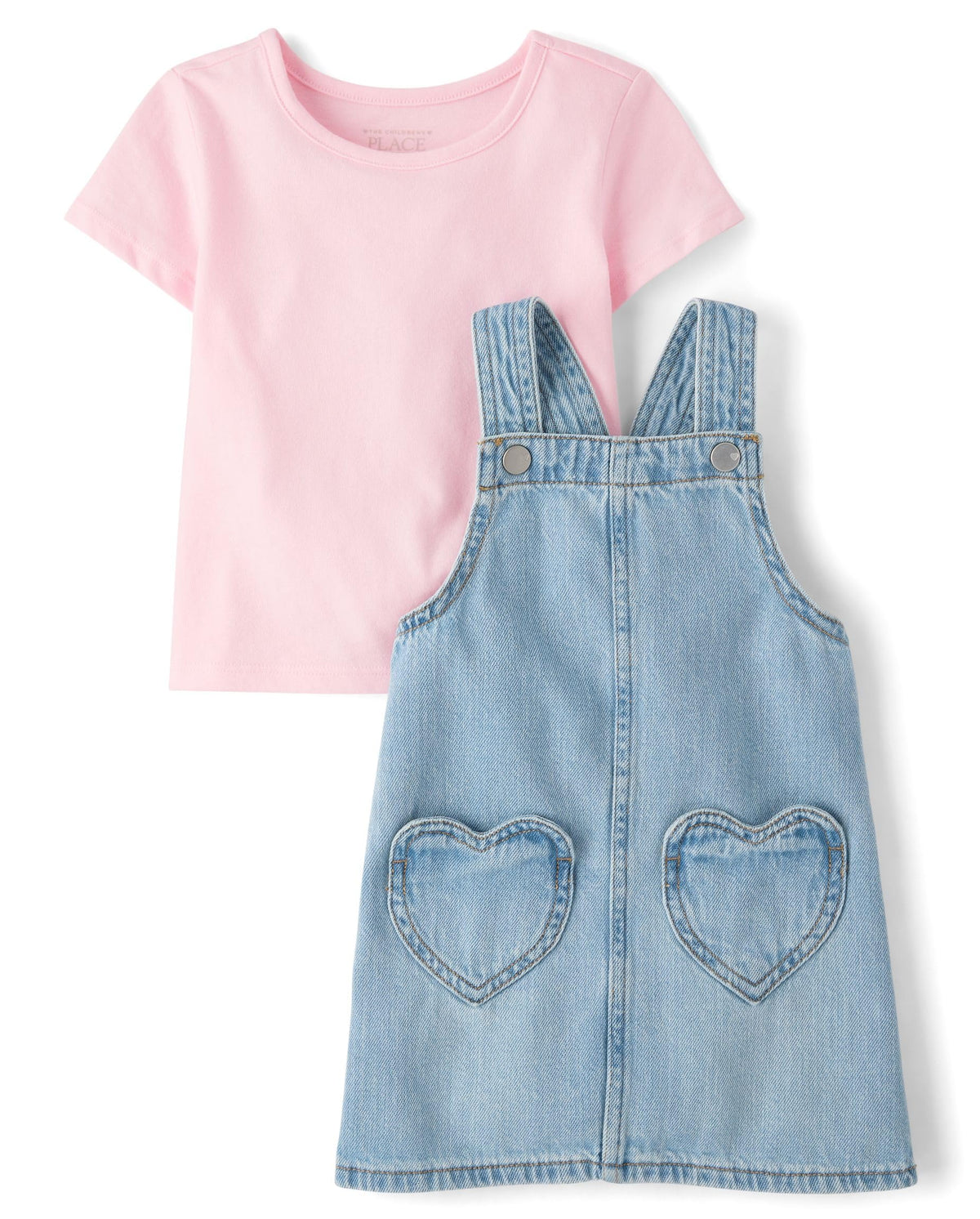 The Children's Place Baby Girls' And Toddler Short Sleeve Top and Skirtall,2-piece Outfit Set