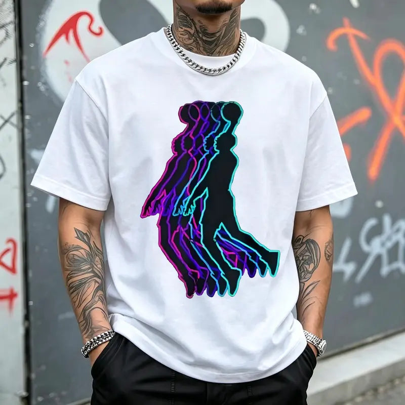 [100% Soft Cotton] Men's Basketball T-Shirt, Fashion T Shirts, Breathable Crew Neck Top, Unisex Gift-Ready Apparel for Youth Players