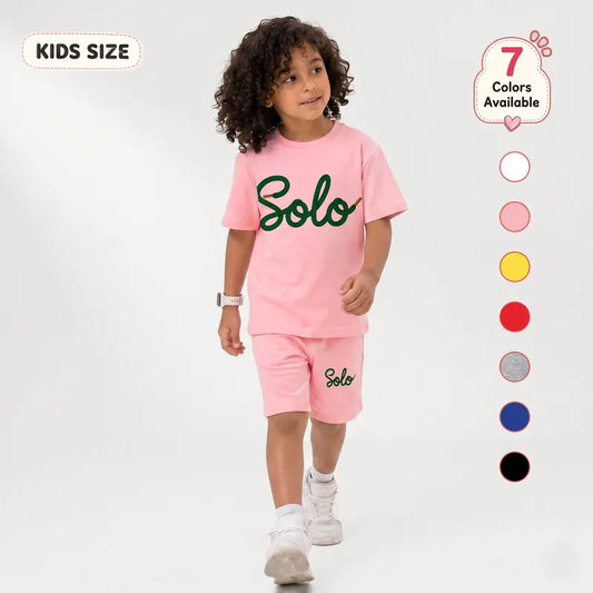 Boys’ Trendy Letter Graphic T-Shirt & Shorts Set, Simple Summer Casual Outfit, Lightweight Comfortable Kids Clothing for School Days, Outdoor Play and Daily Activities